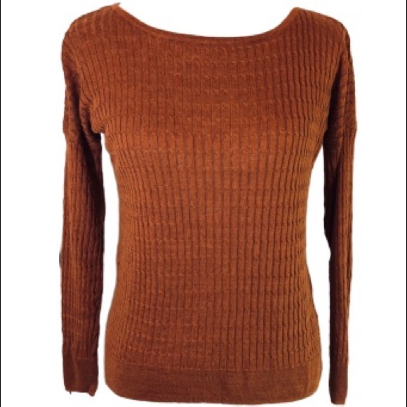 J. Crew Sweaters - J Crew Rust Linen Cable Knit Crewneck Sweater